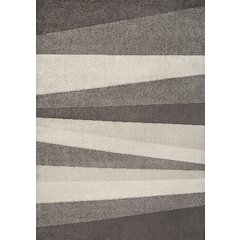Prism Geometric Striped Beige/Brown 3 ft. x 5 ft. Area Rug