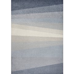 Prism Geometric Striped Blue/Cream/Gray 3 ft. x 5 ft. Area Rug
