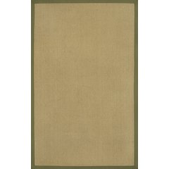 Camden Farmhouse Cottage Border Jute Natural/Olive 4 ft. x 6 ft. Area Rug