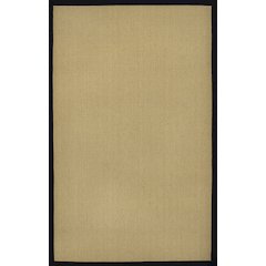 Camden Farmhouse Cottage Border Jute Natural/Black 4 ft. x 6 ft. Area Rug
