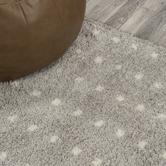 Pele Modern Geometric Dot Shag Runner Rug