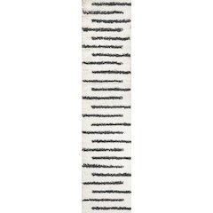 Alaro Berber Stripe Shag Area Rug