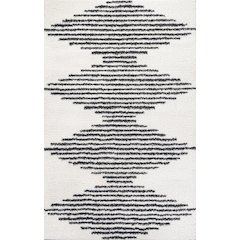 Elm Diamond Stripe Geometric Shag Area Rug