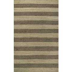 Jayden Rustic Farmhouse Woven Jute Stripe Natural/Brown 4 ft. x 6 ft. Area Rug