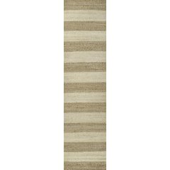 Jayden Farmhouse Woven Jute Stripe Natural/Bleach 2 ft. x 8 ft. Runner Rug