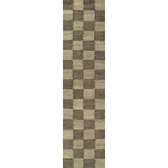 Theo Farmhouse Woven Jute Checkerboard Natural/Brown 2 ft. x 8 ft. Runner Rug