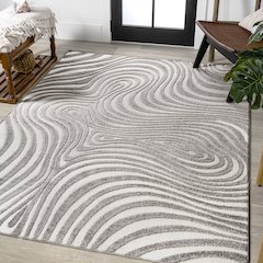 Maribo High-Low Abstract Groovy StripedIndoor/Outdoor  Rug