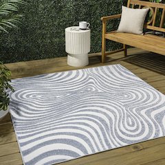 Maribo High-Low Abstract Groovy Striped  Indoor/Outdoor  Rug
