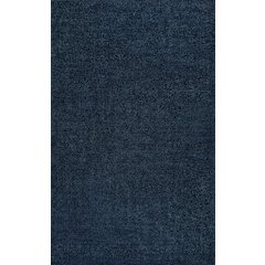 Haze Solid Low Pile Area Rug Navy