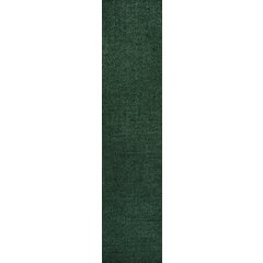 Haze Solid Low Pile Area Rug Emerald