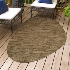 Callan Modern Rustic AbstractIndoor/Outdoor Shaped  Rug