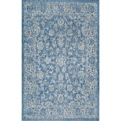 Tela Bohemian Textured Weave Floral Indoor/Outdoor Area Rug