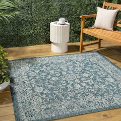 Tela Bohemian TetuWeave Floral  Indoor/Outdoor  Rug