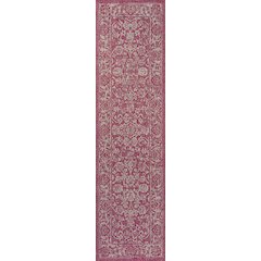 Tela Bohemian Textured Weave Floral Indoor/Outdoor Area Rug