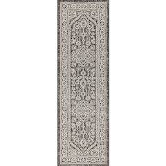 Sinjuri Medallion Textured Weave Indoor/Outdoor Area Rug