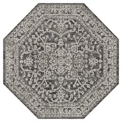 Malta Bohemian Medallion Textured Weave Red/Taupe Indoor/Outdoor Area Rug