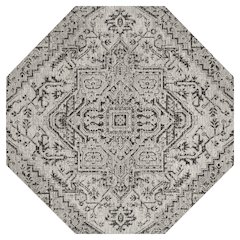 Estrella Bohemian Medallion Textured Weave Red/Taupe Indoor/Outdoor Area Rug