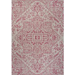 Estrella Bohemian Medallion Textured Weave Indoor/Outdoor Area Rug