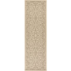 Charleston Vintage Filigree Textured Weave Indoor/Outdoor Runner Rug