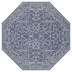 Charleston Vintage Filigree Textured Weave Beige/Brown Indoor/Outdoor Area Rug