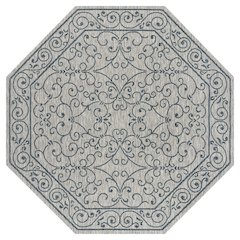 Charleston Vintage Filigree Textured Weave Beige/Brown Indoor/Outdoor Area Rug