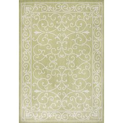Charleston Vintage Filigree Textured Weave Indoor/Outdoor Area Rug