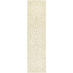 Charleston Vintage Filigree Textured Weave Indoor/Outdoor Runner Rug
