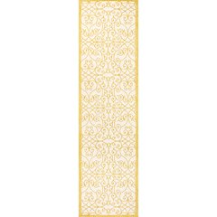 Madrid Vintage Filigree Textured Weave Indoor/Outdoor Runner Rug