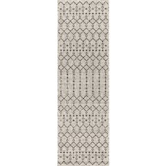 Ourika Moroccan Geometric Textured Weave Indoor/Outdoor Runner Rug