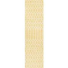 Ourika Moroccan Geometric Textured Weave Indoor/Outdoor Runner Rug