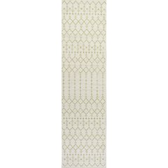 Ourika Moroccan Geometric Textured Weave Indoor/Outdoor Runner Rug