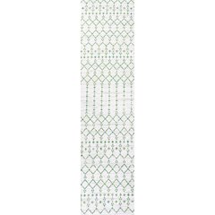 Ourika Moroccan Geometric Textured Weave Indoor/Outdoor Runner Rug