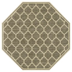 Trebol Moroccan Trellis Textured Weave Brown/Beige Indoor/Outdoor Area Rug