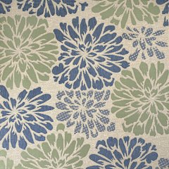 Zinnia Modern Floral Textured Weave Indoor/Outdoor Area Rug