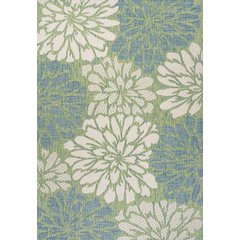 Zinnia Modern Floral Textured Weave Indoor/Outdoor Area Rug