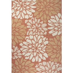 Zinnia Modern Floral Textured Weave Indoor/Outdoor Area Rug