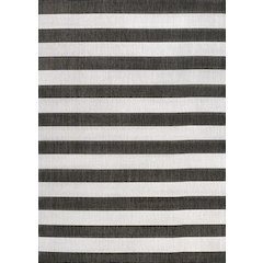 Negril Two Tone Wide Stripe Indoor/Outdoor Area Rug