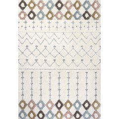 Pia Moroccan Trellis Plush Carved Area Rug