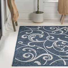 Maribel Traditional Classic All-Over Scroll Indoor/Outdoor Area Rug