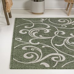 Maribel Traditional Classic All-Over Scroll Indoor/Outdoor Area Rug