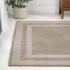 Dover Classic -Stripe Border Indoor/Outdoor Area Rug