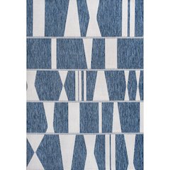 Two-Tone Navy/Cream 4 ft. x 6 ft. Indoor/Outdoor Area Rug