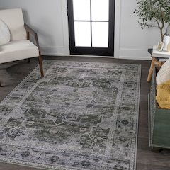 Alanya Ornate Medallion Machine-Washable Area Rug