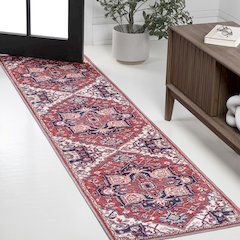 Cirali Ornate Large Medallion Machine-Washable Runner Rug