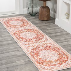 Asa Ornate Medallion Machine-Washable Runner Rug
