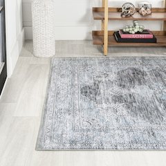 Bausch Bohemian Distressed Chenille Machine-Washable Area Rug