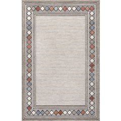 Sebastian High-Low Modern Diamond Border Area Rug