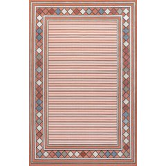 Sebastian High-Low Modern Diamond Border Area Rug