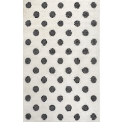 Pere Modern Charcoal Dot Shag Area Rug