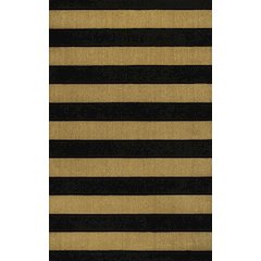 Sutton Coastal Striped Coir Natural/Black 5 ft. x 8 ft. Indoor/Outdoor Area Rug